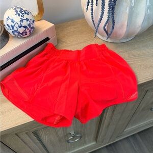 lululemon athletica Hotty-Hot Bright Red Athletic Shorts